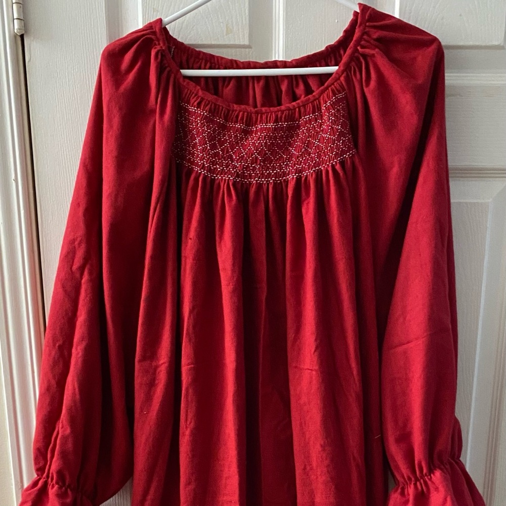Smocked Flannel Nightgown